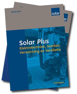 Solar Plus catalogus 2018-2019 eventueel gratis te ontvangen bij het plaatsen van een order