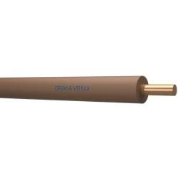Draka VD Eca 4mm2 installatiedraad, klasse 1 = massief, isolatie PVC, aderkleur bruin, buitendiameter 3.8mm, doos 100meter