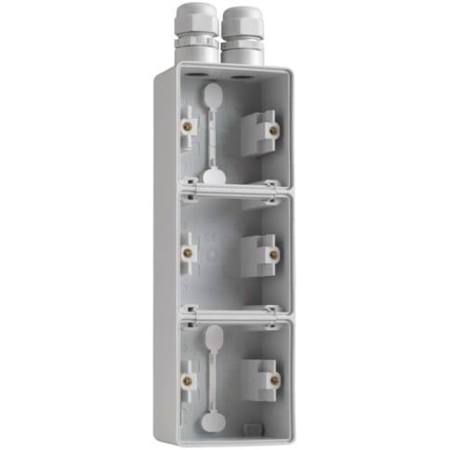Niko opbouw 3-voudige doos verticaal, grijs