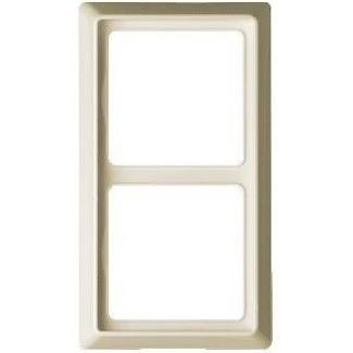 Busch-jaeger Allweather44 2-voudig afdekraam, montage vert./hori., klem, glans creme RAL1013, kunststof, IP44