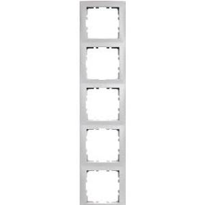 Hager Berker S.1 5-voudig afdekraam, voor wandgoot, montage vert./hori., klem, mat kunststof, IP20, wit RAL9010