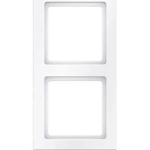 Hager Berker Q.3 2-voudig afdekraam, voor wandgoot, montage vert./hori., klem, mat kunststof, IP20, wit RAL9010