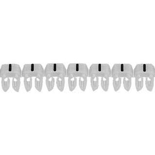 Legrand kunststof kabel-/adercodering, etiket, ader: 0,5-1,5mm / kabel: 0,5-1,5mm, klemmen (snap), tekstveld, opdruk: streep, geel