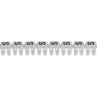 Legrand kunststof kabel-/adercodering, etiket, ader: 0,5-1,5mm / kabel: 0,5-1,5mm, klemmen (snap), tekstveld, opdruk: N, geel