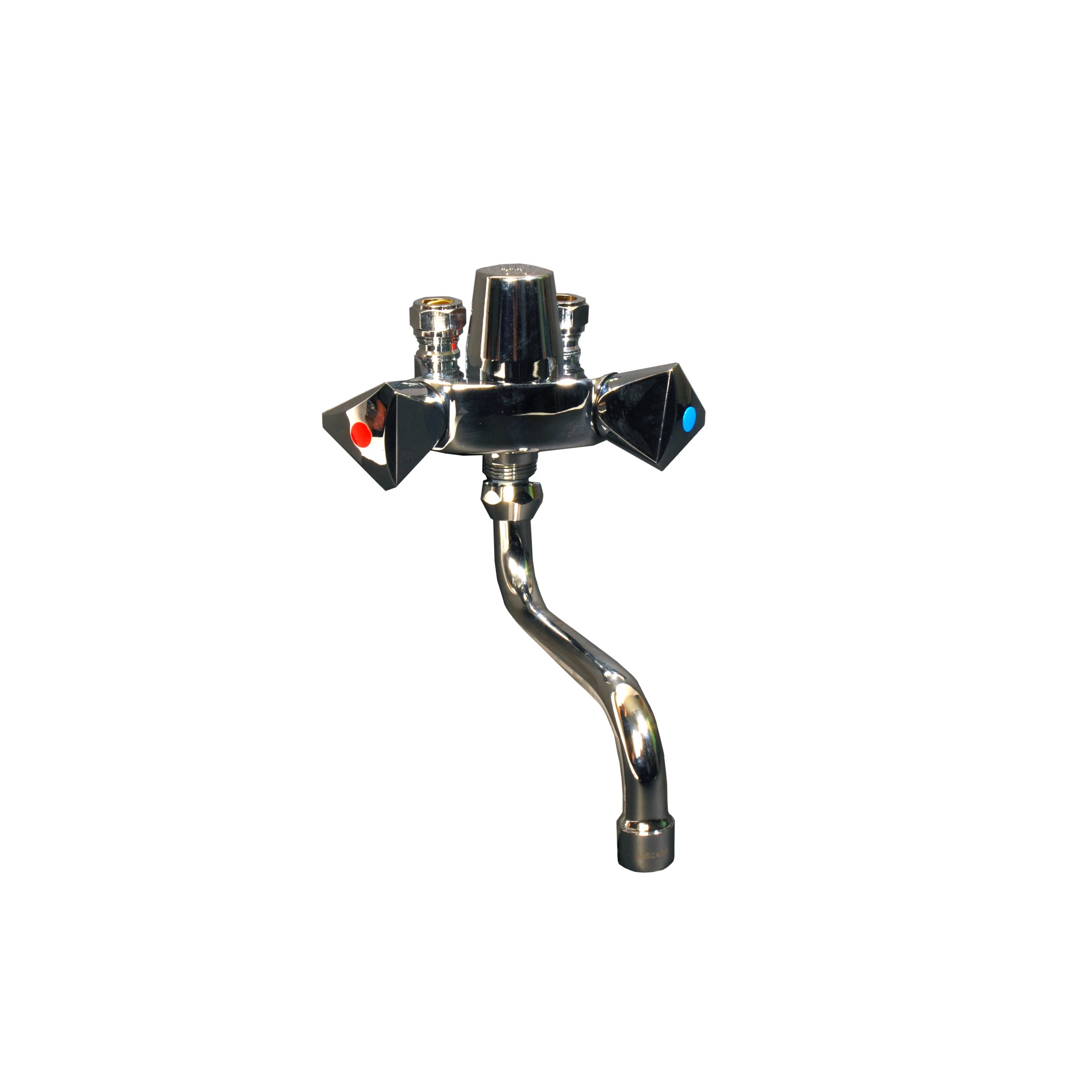 Itho Daalderop wastafelkraan, tweegreeps, draaibaar, 200mm voorsprong, messing, chroom-look