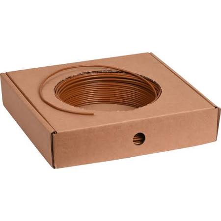 TKF VD H07V-U Eca 2,5mm2 installatiedraad, klasse 1/massief, isolatie PVC, aderkleur bruin, buitendiameter 3.3mm, ring 100meter