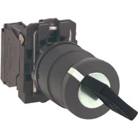 Schneider-Electric XB5, complete sleutelschakelaar, 2 standen vast, sleutel(455) linker+rechter stand uitneembaar, frontr. zwart, 1M