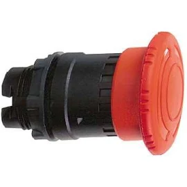Schneider-Electric ZB5 frontelement, noodstop/NOOD-UIT drukknop, Rood, ontgrendelen door draaien, rond 40mm, kunststof frontr. Geel