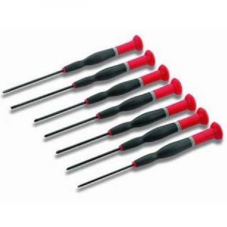 Cimco Precisie schroevendraaier set 7 delig 5 x sleuf en 1 x ph 0 en 1 ph 1