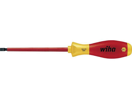 Wiha SoftFinish VDE platte schroevendraaier, 320N SF 1,2x2,8mm, klinglengte 175mm, lengte 299mm, geïsoleerd 1000V, 2-component greep