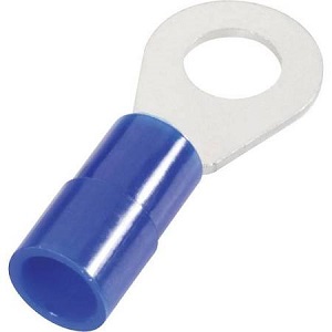 Cimco geïsoleerde ringkabelschoen voor kabel van 1,5 tot 2,5mm, schoen 4,5/2,3mm x 11,5mm, ring 8/4,3mm, rood, koper, DIN 46237