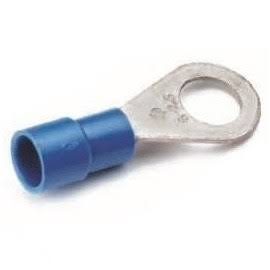 Cimco geïsoleerde ringkabelschoen voor kabel van 1,5 tot 2,5mm, schoen 4,5/2,3mm x 11,5mm, ring 10/5,3mm, rood, koper, DIN 46237