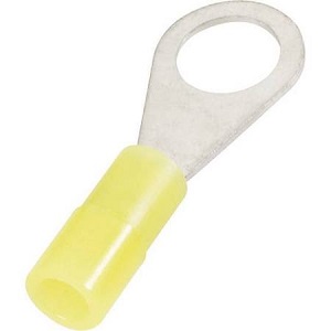 Cimco geïsoleerde ringkabelschoen voor kabel van 4 tot 6mm, schoen 6,8/3,6mm x 13mm, ring 11/6,5mm, rood, koper, DIN 46237
