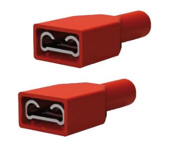 Draadbereik: 0,25-1,6 mm2, tongmaat 6,3x0,8 mm, rood