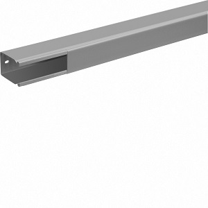 Hager Tehalit B leidingkanaal, hxbxl 45x86x2000mm, doorsnede 2293mm2, met klem, bodemperforatie, kunststof, PVC, steengrijs RAL7030