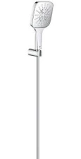 Grohe Rainshower SmartActive Cube, Handdouche badset, 130mm douchekop, 3x straalsoort, antikalksysteem, met doucheslang, chroom