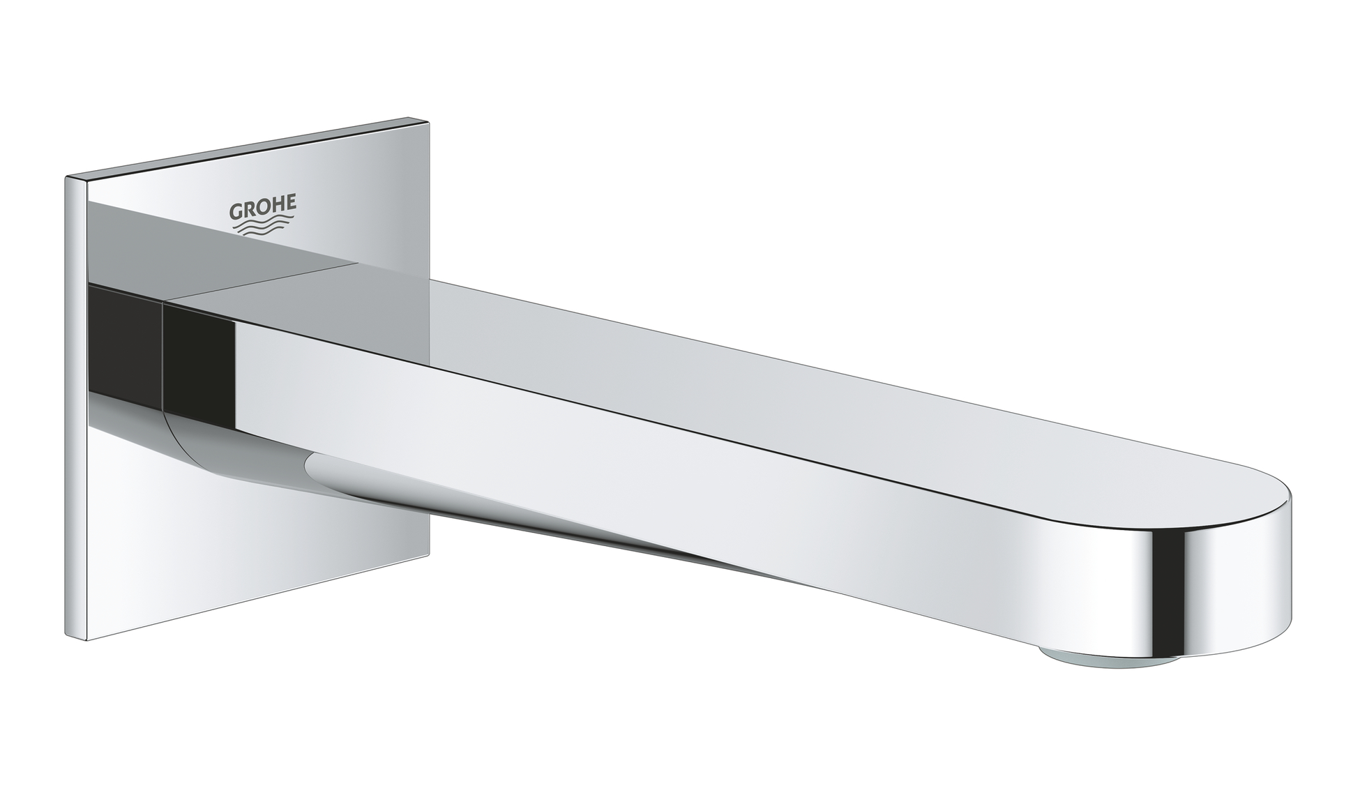 Grohe Plus, Buisuitloop sanitairkraan, wand, met laminair-straalregelaar, G1/2inch, 168mm voorsprong uitloop recht, vast, chroom