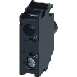 Siemens LED module met geïntegreerde LED, 6-24V, AC/DC, schroefklem, montage voorplaat, geel.