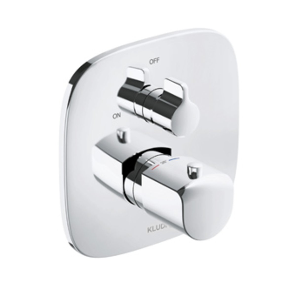 Kludi Ameo, Afmontageset thermostaat, recht, wand, tweegreeps, inbouw, 3/4inch, met stopkraan, chroom