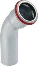 Geberit Mapress, Bocht, 45 graden, 1-delig, C-staal, met CIIR afdichtring, 54mm x 54mm (schuifeind x persmof)