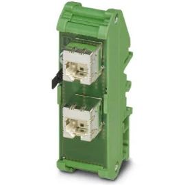Phoenix Contact patchpanel, twee RJ45-busconnectoren (1:1-bezetting), CAT5e, 10/100/1000 Mbit/s.