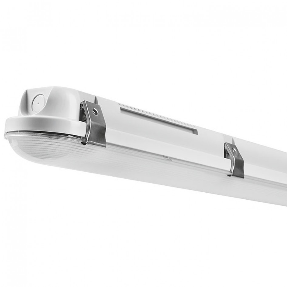 Ledvance 9ca armatuur, led, 39W, 4400lm, 6500K, CRI80-89, >80graden, IP65, wit, opbouw, beh. grijs, kunststof, hxbxl 78x95x1200mm