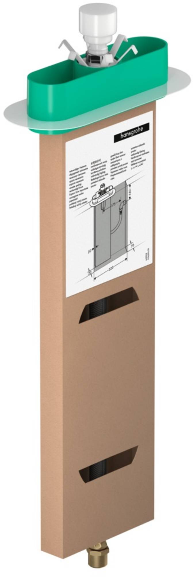 Hansgrohe sBox bad inbouwdeel mat wit