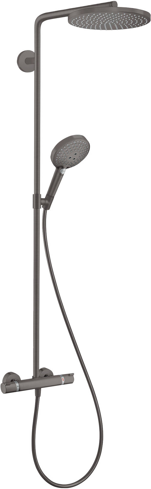 Hansgrohe Raindance Select S, Douchecombinatie, 240mm hoofddouche, 460mm arm, 1jet, thermostaat, PowderRain, geb. zwart chroom