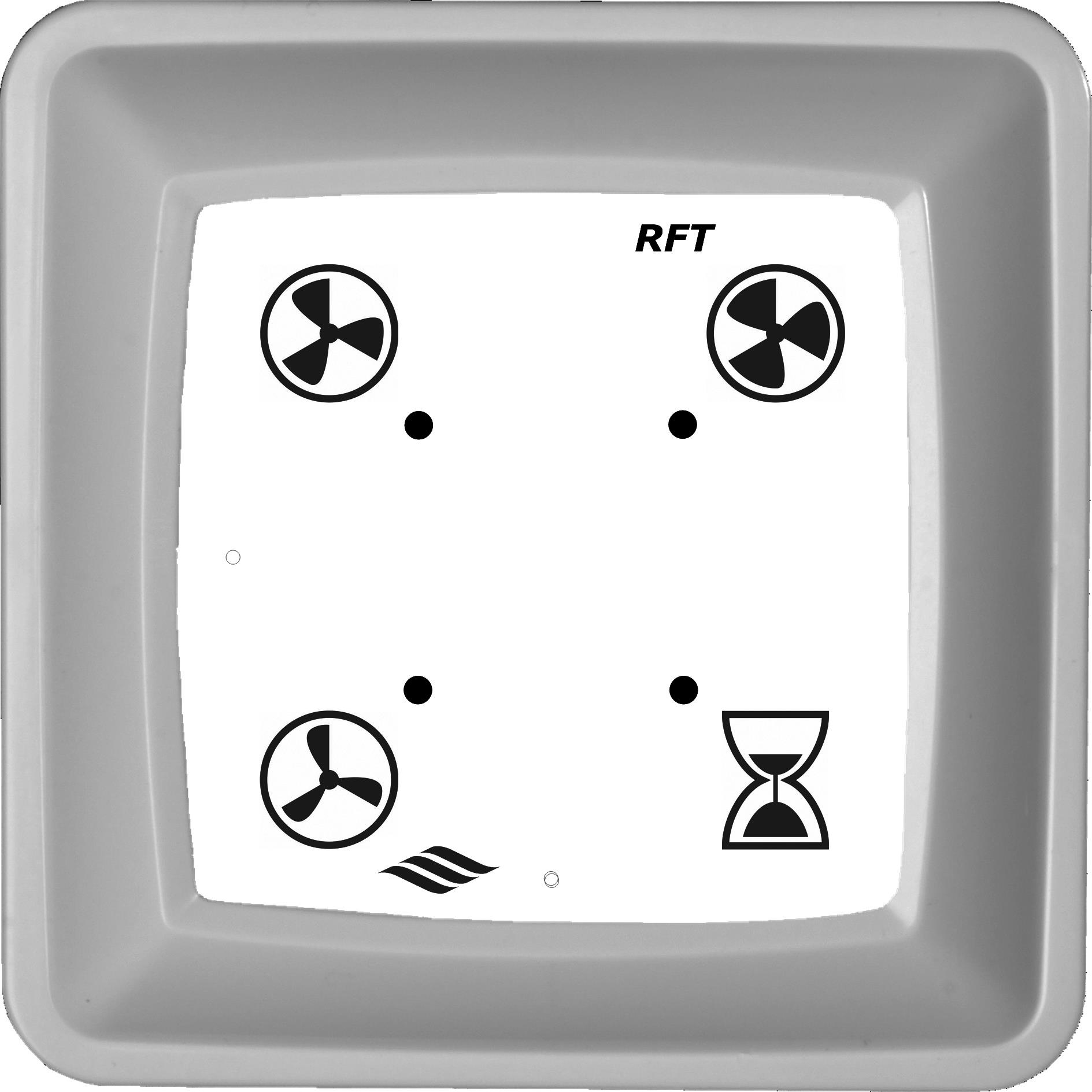 Itho Daalderop RFT Bedieningsschakelaar voor ventilator, laag/hoog/auto CO2, zender, toerentalregelaar, wit
