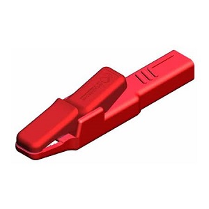 LENGTE 78,5 MM, GEHEEL GEïSOLEERD, ZWARE UITVOERING. AANSLUITING 4 MM BUS EN SCHROEF TOT 2,4 MM, ROOD