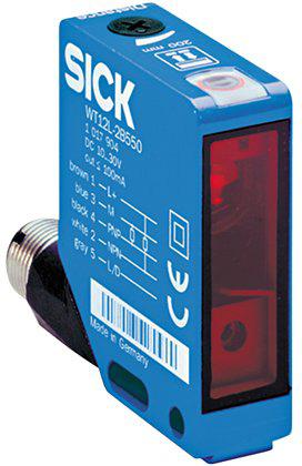 Sick fotocel, M12, sensor bereik 18m, metaal, PNP/NPN, IP67