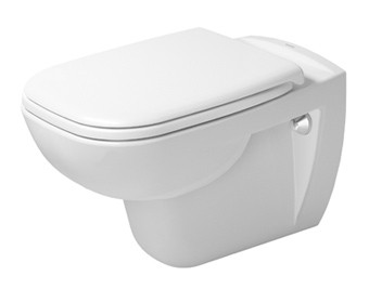 Duravit D-Code, Wandcloset, diepspoel, rimless, PK, 4,5 liter, UWL klasse 1, 355 x 545mm, wit