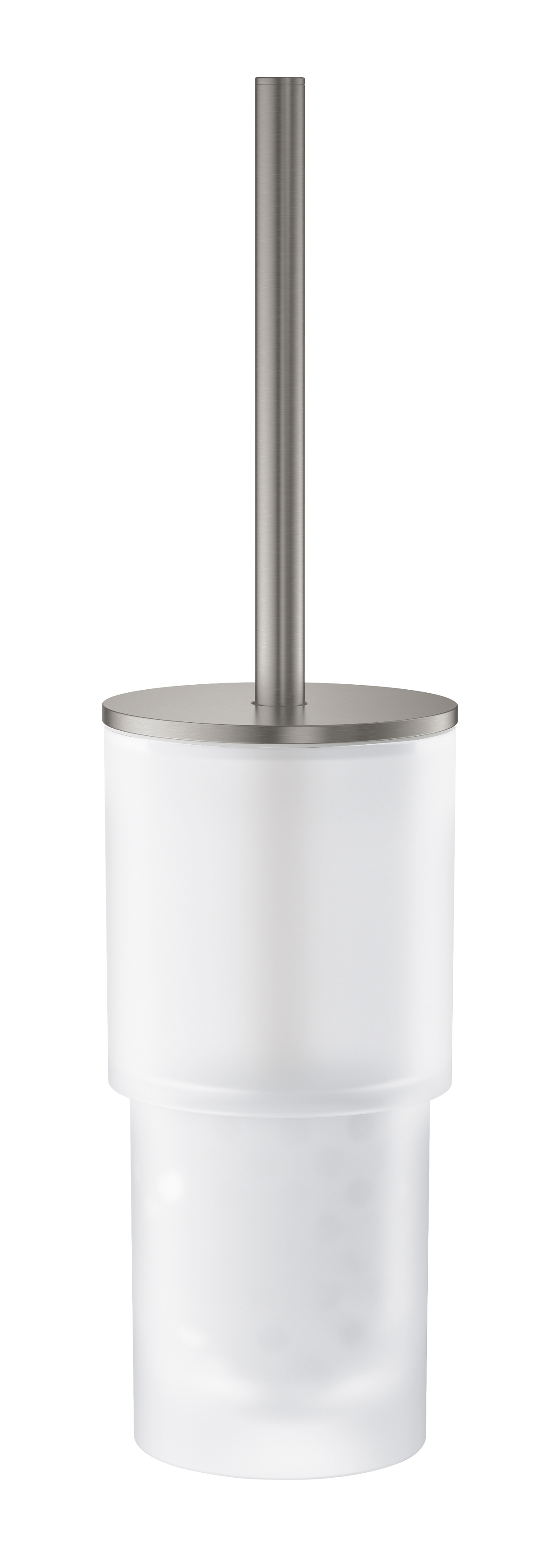 Grohe Atrio closetborstelgarnituur, wandmontage, gecoat, met inzet, hxbxd 382x125x125mm, rvs-look