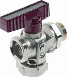 VSH Simplex Vul - / Aftapkraan 1/2inch Recht, vernikkeld met hendel