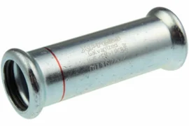 VSH XPress STAAL rechte koppeling, overschuif koppeling, 54 x 54mm, staal verzinkt (pers x pers)