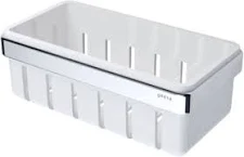 Geesa, Frame, Douchekorf met witte inzet, rechthoekig, messing, 1x etage, 75 x 210 x 108mm (HxBxD)