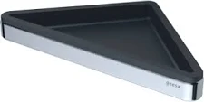 Geesa Frame, hoekplanchet, kunststof, messing verchroomd, plat staf, hxlxd 25x170x170mm, chroom/mat zwart