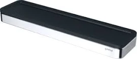 Geesa, Frame, Planchet met zwarte inzet, smal, plat staf, verchroomd, messing, 260 x 25 x 65mm (LxHxD)