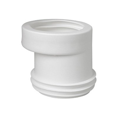 Wisa Closetafvoermanchet, nummer 7, model NKS, excentrisch, 100-110mm aansluitdiameter, 20mm sprong, kunststof, wit
