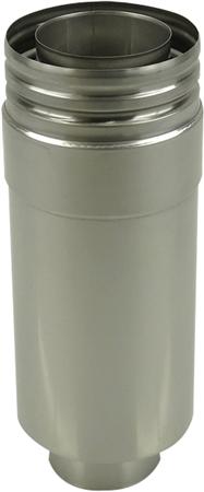Metaloterm USPP aansluitstuk, paspijp, L= 365mm, binnenbuis: RVS 130mm, buitenbuis: RVS